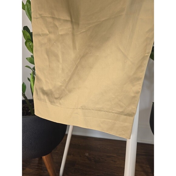 English Factory Trousers Women's Small Cropped Tan High Rise Belted Waist Pleat - Picture 7 of 10